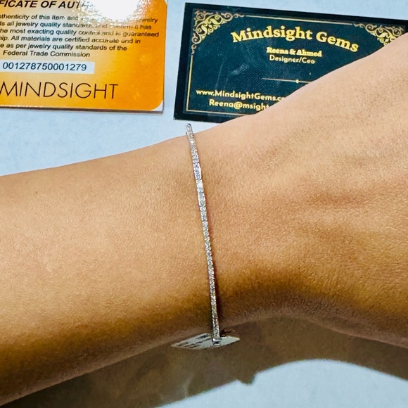 Jewelry - Real Diamond Bracelet bangle, Elegant gift for her, 1/3cttw Natural diamonds,